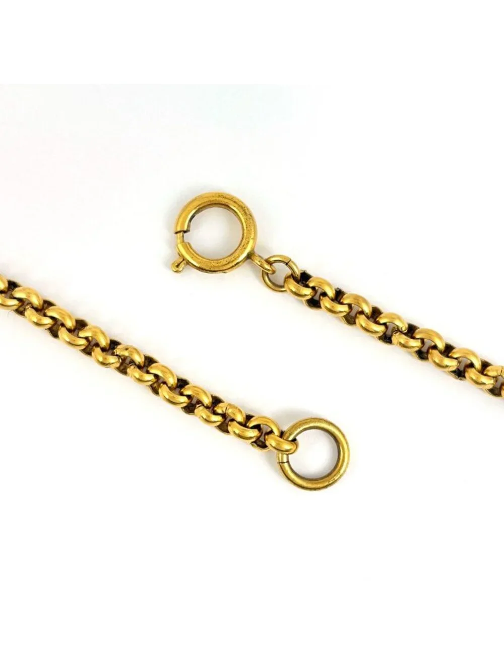 Chanel Necklace CC Logo Heart Gold Plated